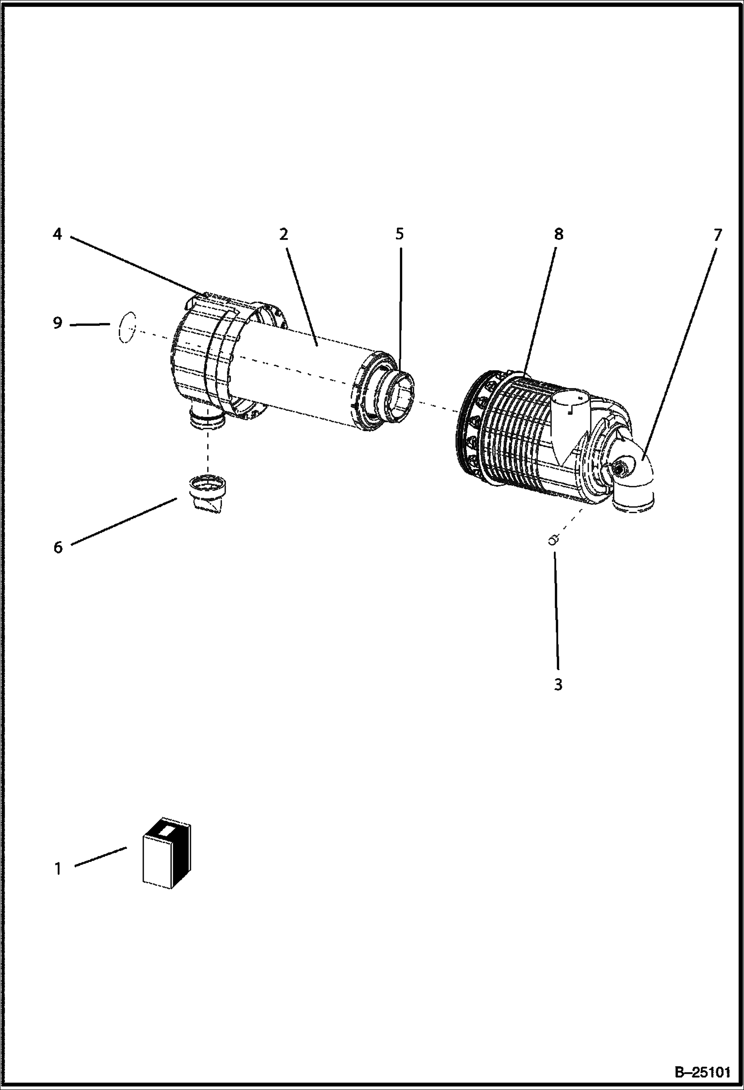 ВОЗДУШНЫЙ ФИЛЬТР (TIER II) (СЕРИЙНЫЙ НОМЕР 5732 11001 И ВЫШЕ)