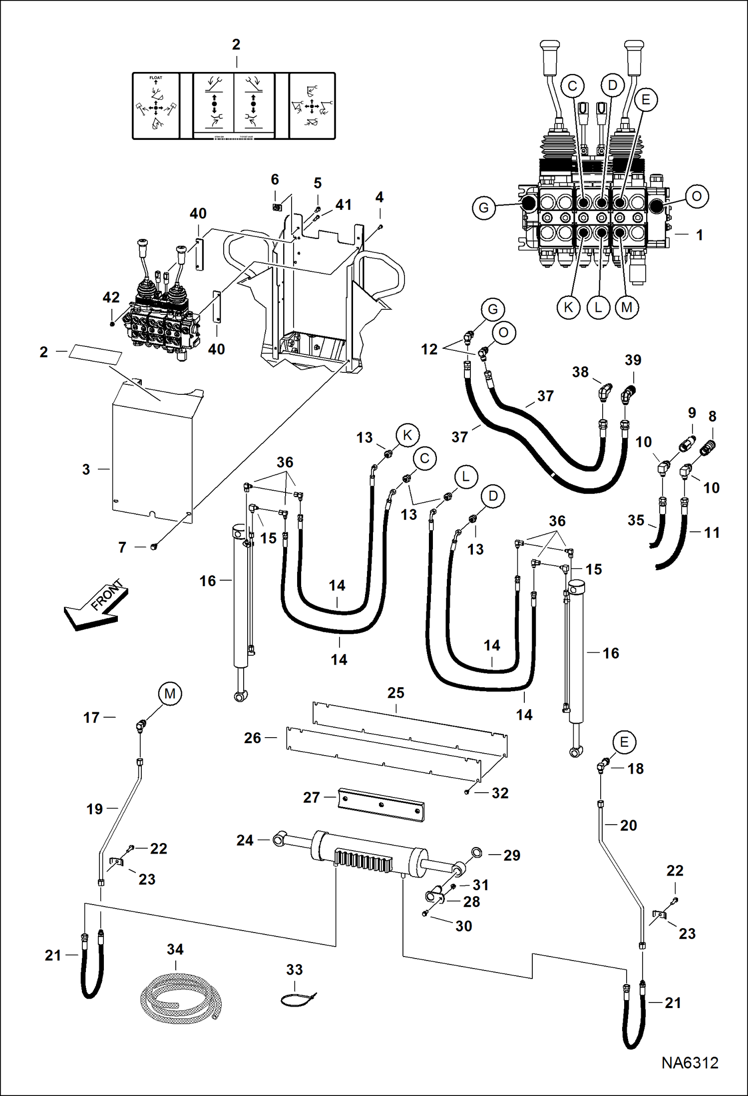 ЭКСКАВАТОР-ПОГРУЗЧИК (ГИДРАВЛИКА ОСНОВНОЙ РАМЫ) (С 5 СЕКЦИЯМИ) (607 A5CW)