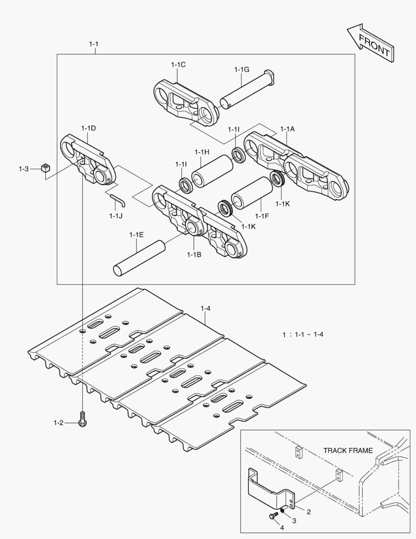 6320 TRACK SHOE ASS`Y - 700G [5001~5065]