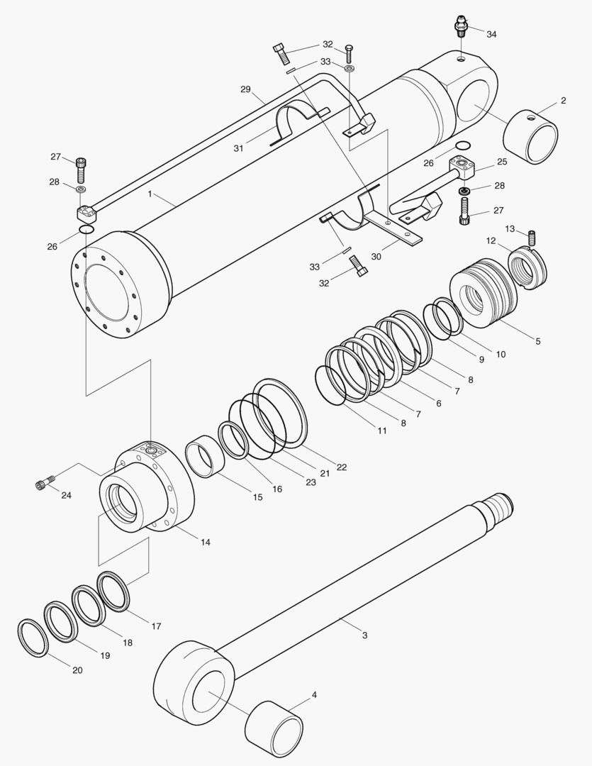 Спецтехника 4420 BOOM CYLINDER-L.H. [1~600] - главное фото