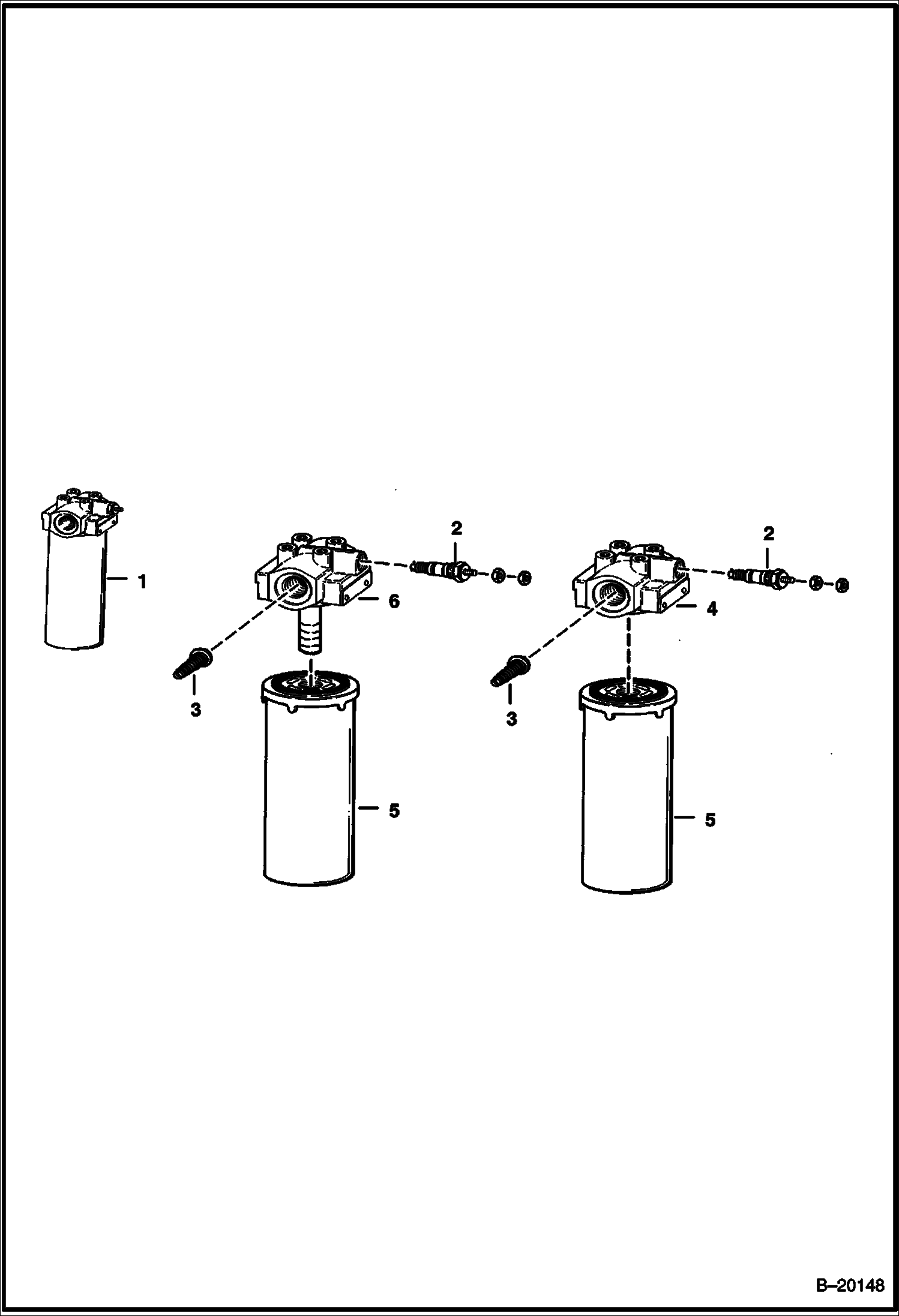 Схема ФИЛЬТР ГИДРОСТАТИЧЕСКОГО МАСЛА (БЕЗ B.O.S.S. (ОПЦИЯ))