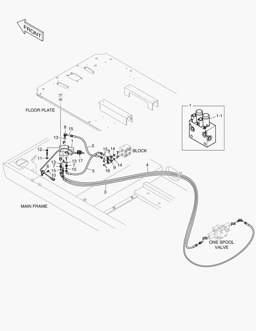 Схема ТРУБОПРОВОД СЕРВОУПРАВЛЕНИЯ - ВРАЩАЮЩИЙСЯ