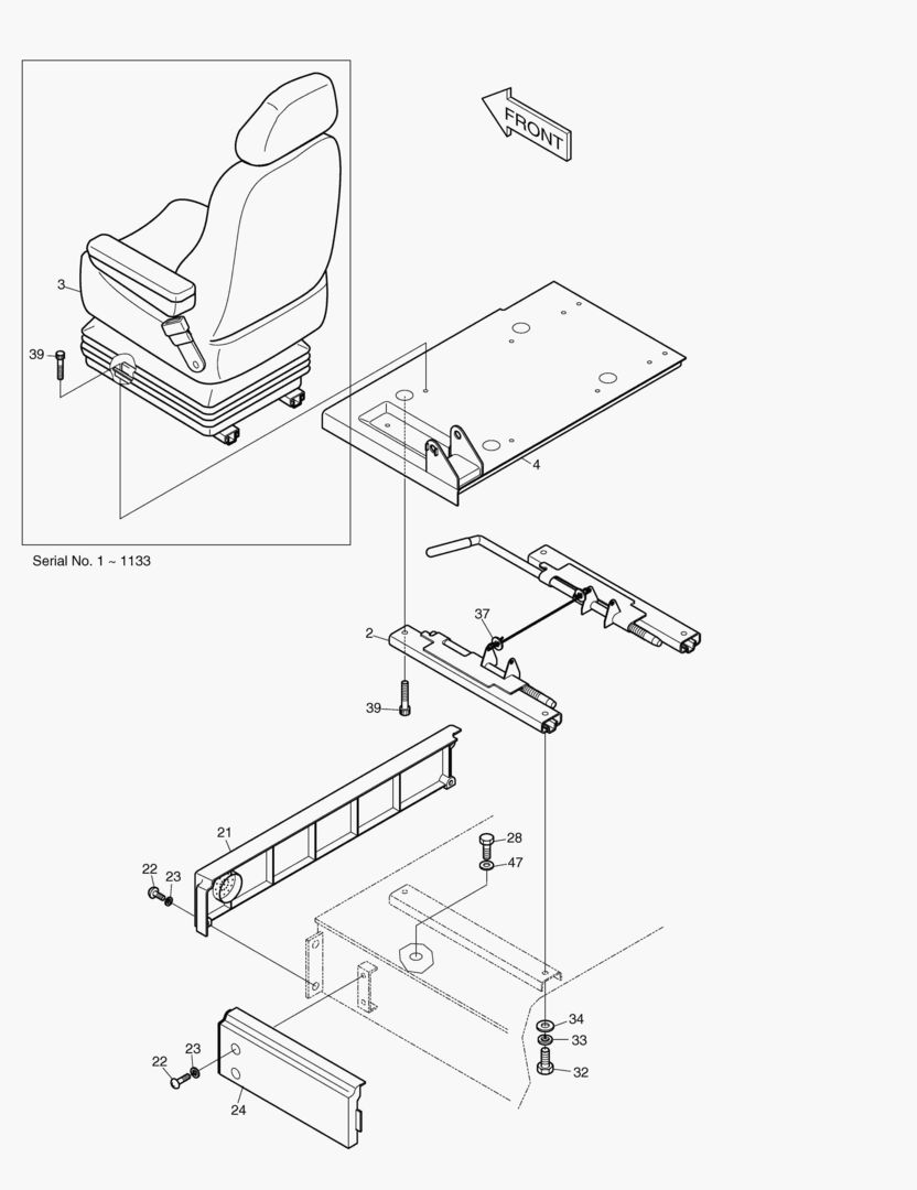 1550 SEAT & ELECTRIC BOX COVER