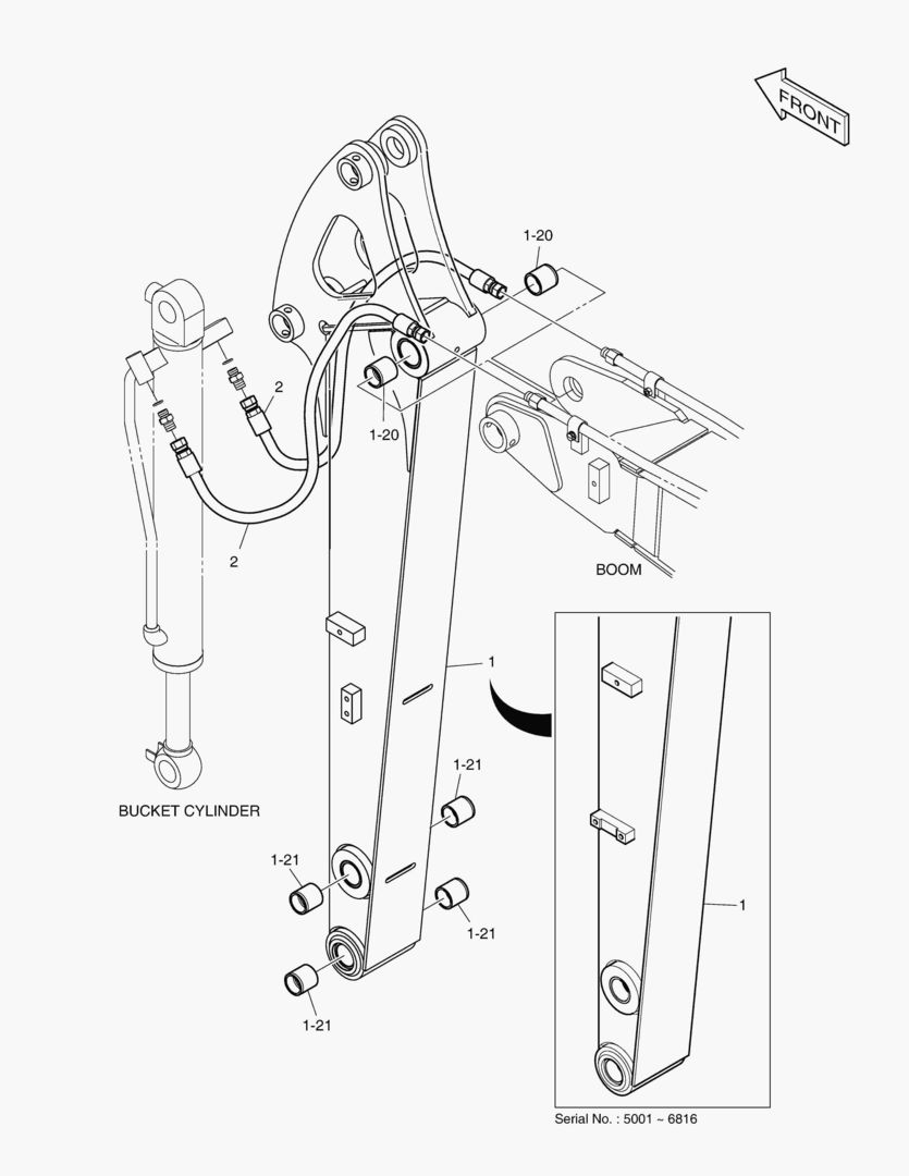 ГИДРОСИСТЕМА РУКОЯТИ - РУКОЯТЬ 1.33 м