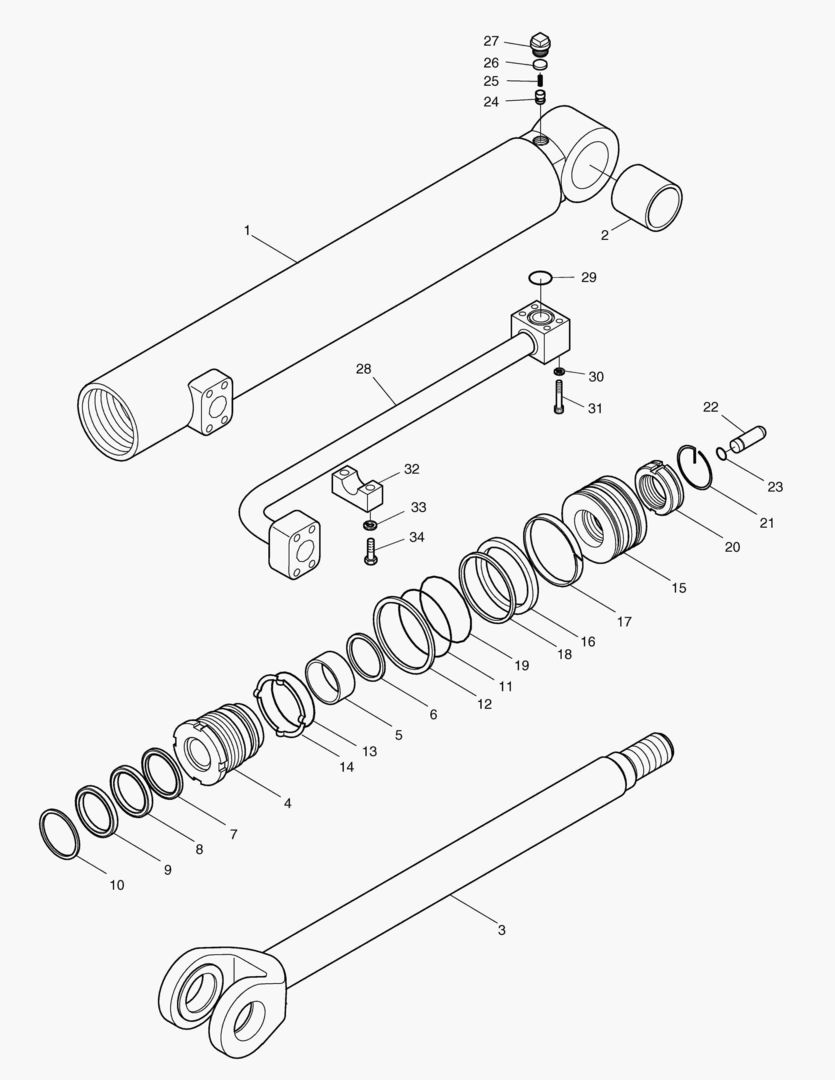 ЦИЛИНДР КОВША-ПРАВОСТОРОННИЙ
