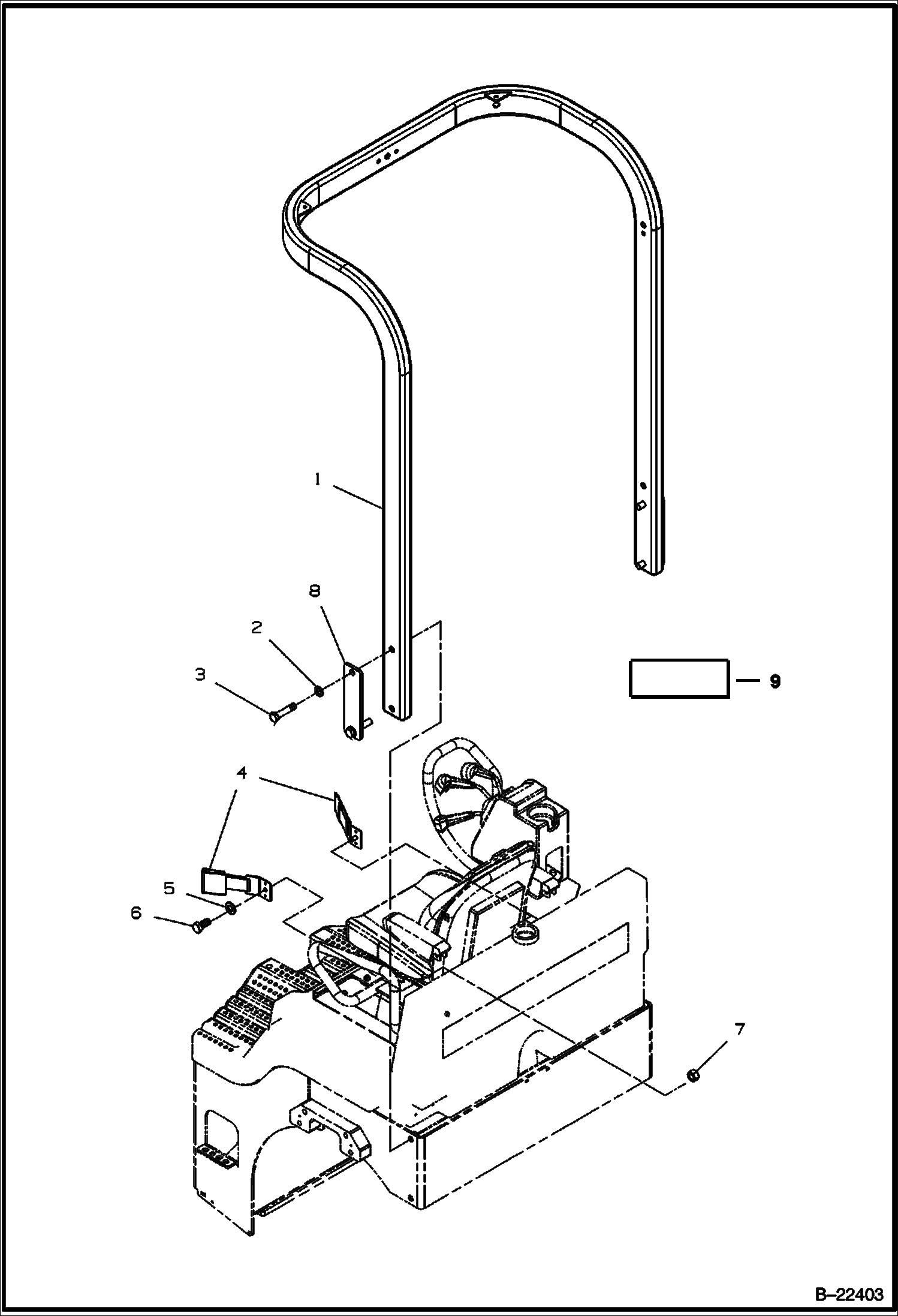ДУГА БЕЗОПАСНОСТИ СИСТЕМЫ ЗАЩИТЫ ПРИ ОПРОКИДЫВАНИИ (ROPS)