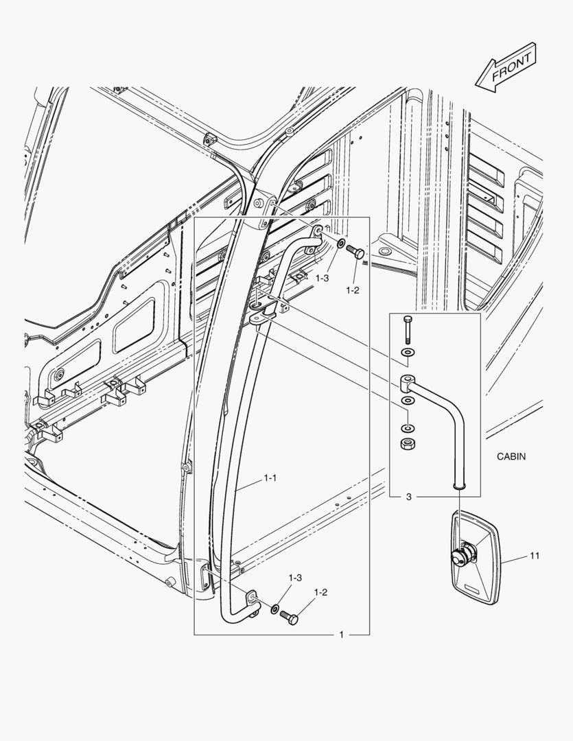1670 HANDLE - OUTER (CABIN)