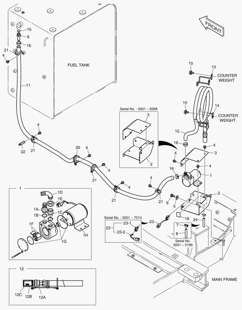 Спецтехника 6120 FUEL FILLER PUMP ASS`Y [5001~7080] - главное фото