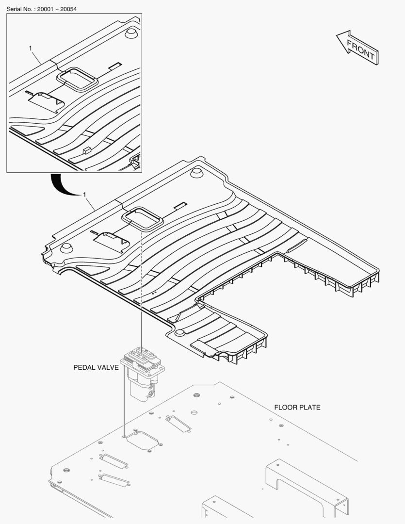 7680 FLOOR MAT - ROTATING(ROPS)
