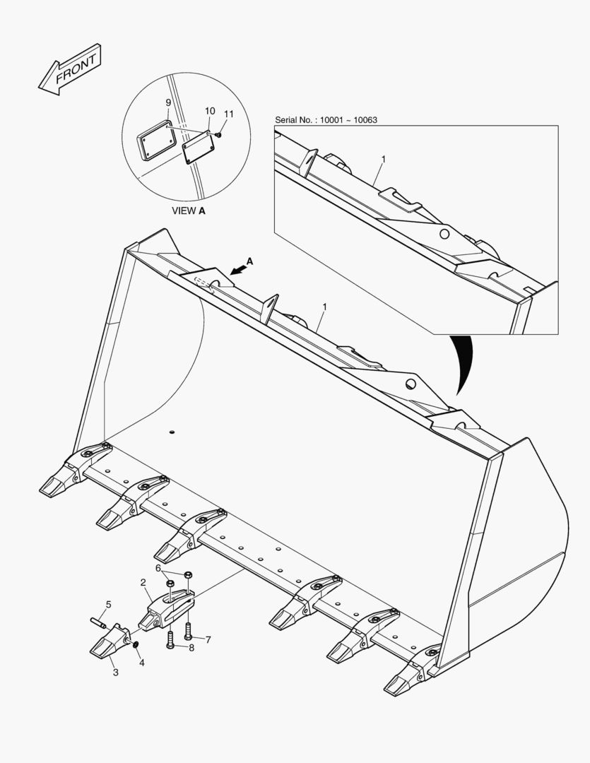 5230 BUCKET-3.7гЋҐ - TOOTH