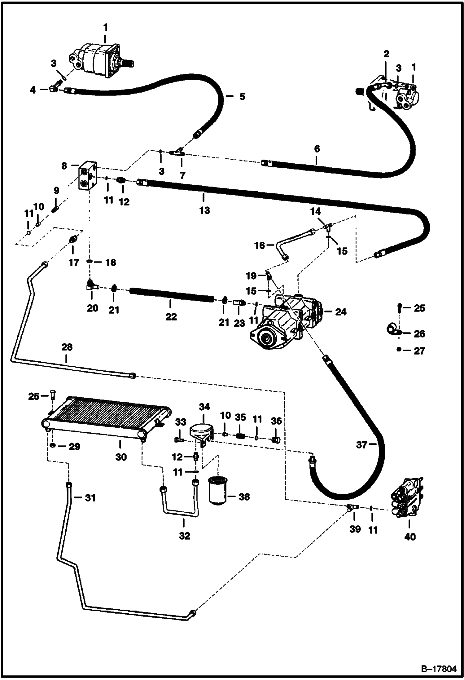 СХЕМА ГИДРОСТАТИЧЕСКОЙ СИСТЕМЫ