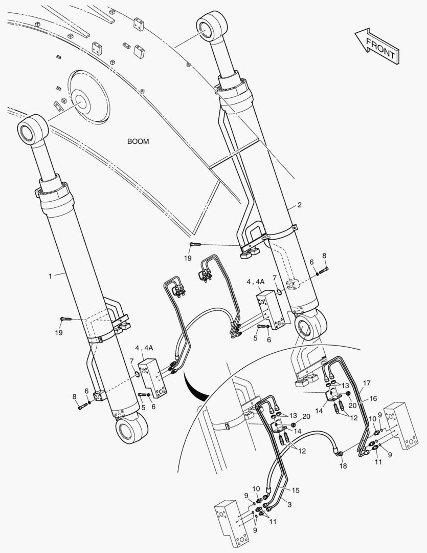 6840 BOOM PIPING - LOCK VALVE [5001~10109]