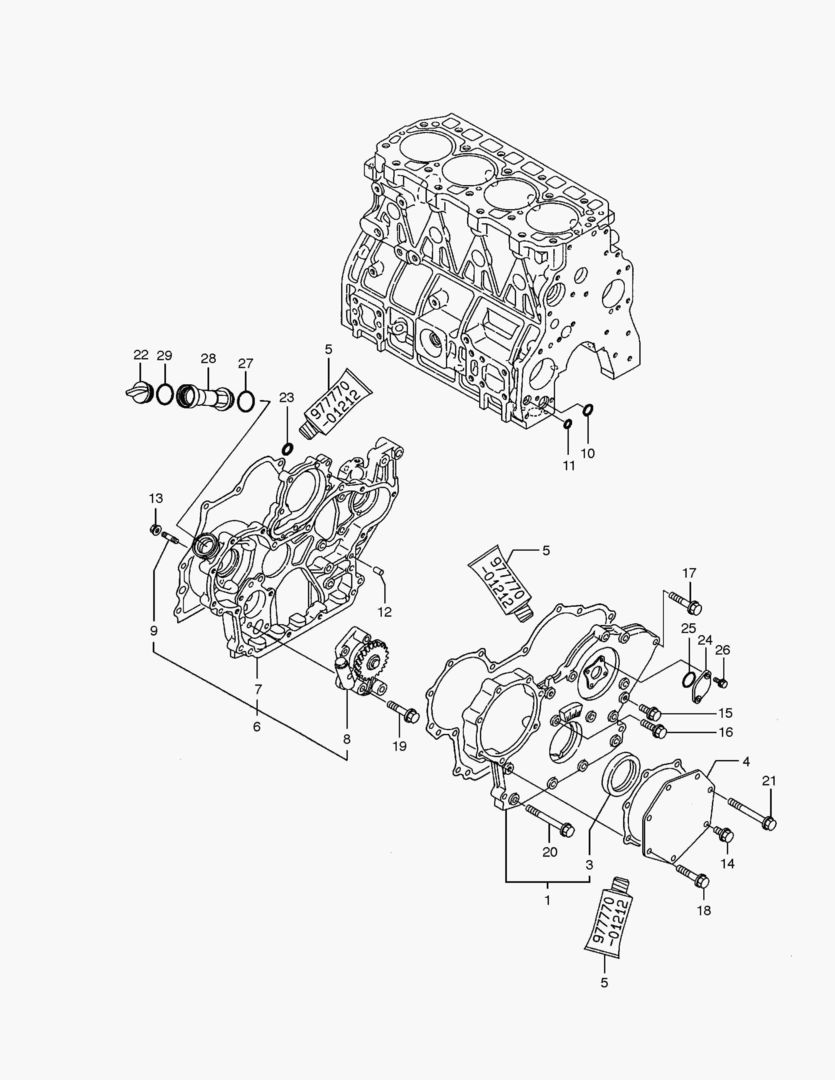 Схема 012 GEAR HOUSING [20001~31890]
