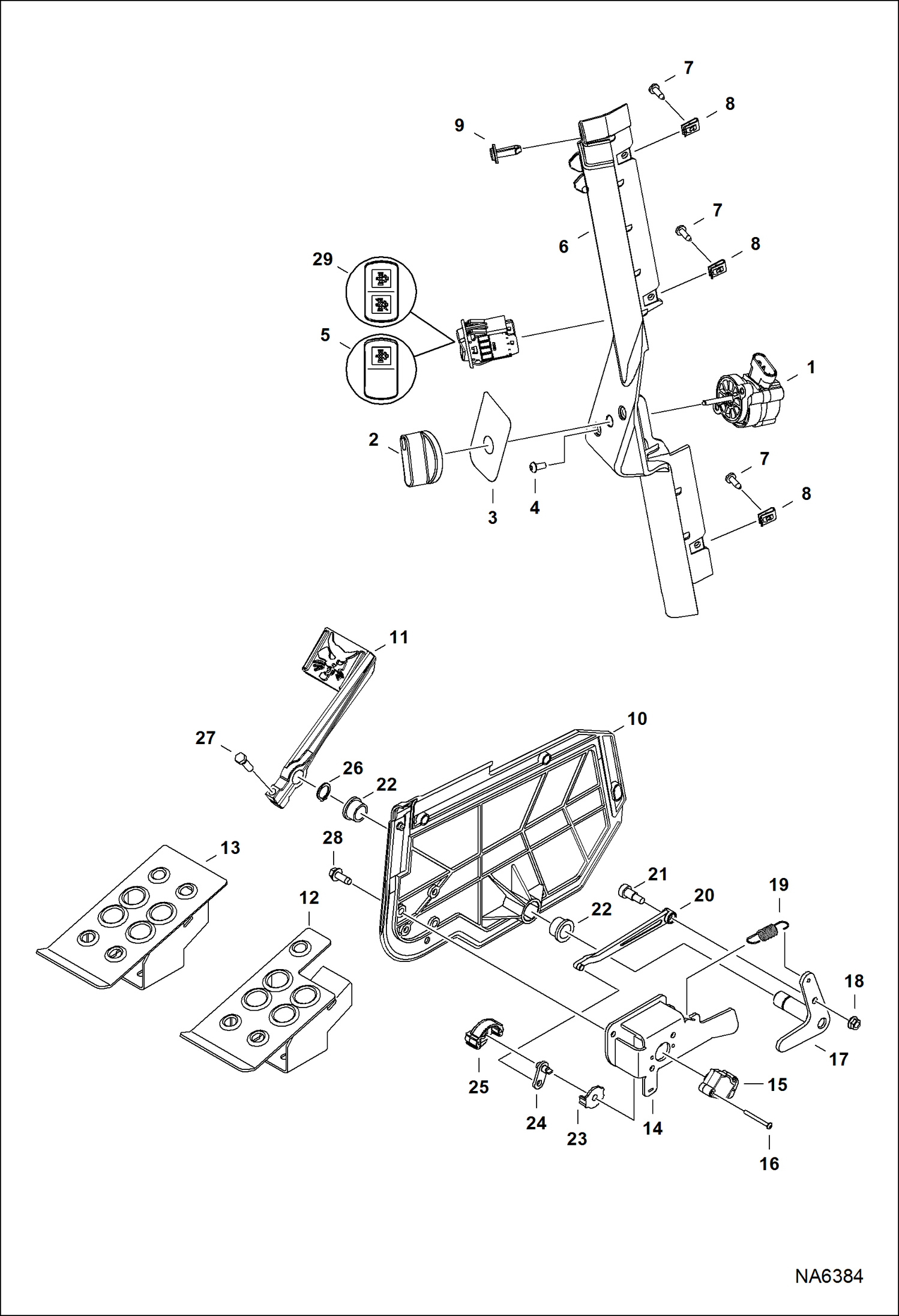 УСТРОЙСТВО РЕГУЛИРОВАНИЯ ОБОРОТОВ ДВИГАТЕЛЯ (С ПЕДАЛЬЮ ДРОССЕЛЬНОЙ ЗАСЛОНКИ) (ATF411001 - ATF4) (ATF511001 - ATF5)