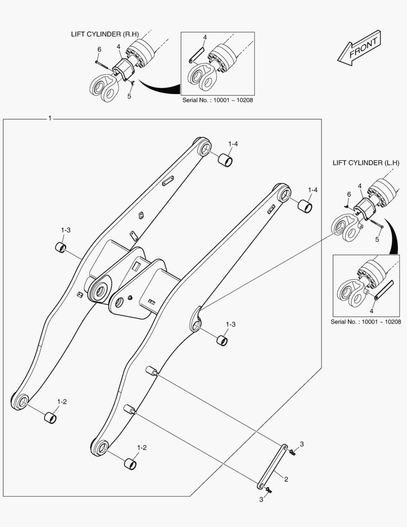 РУКОЯТЬ ПОГРУЗЧИКА - ДЛИННАЯ СТРЕЛА