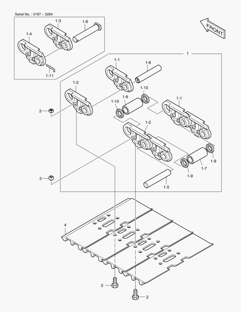 2171 SEALED TRACK SHOE-500G [5197~]