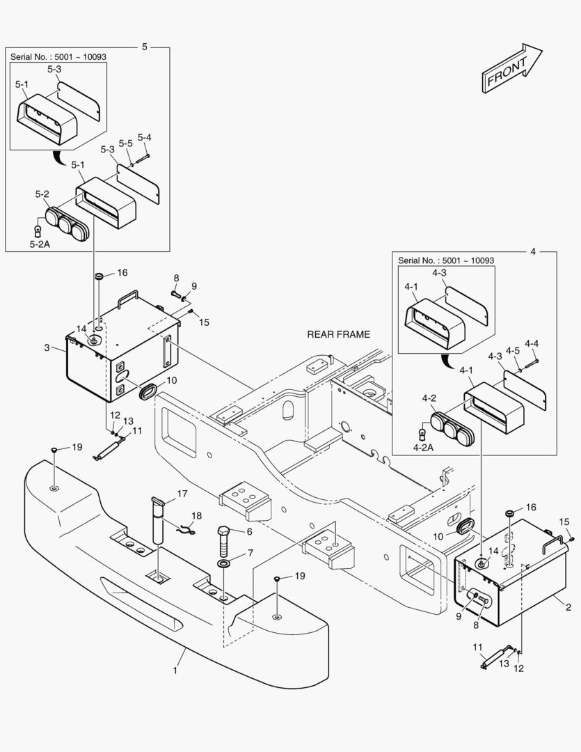 1360 COUNTER WEIGHT & REAR LAMP