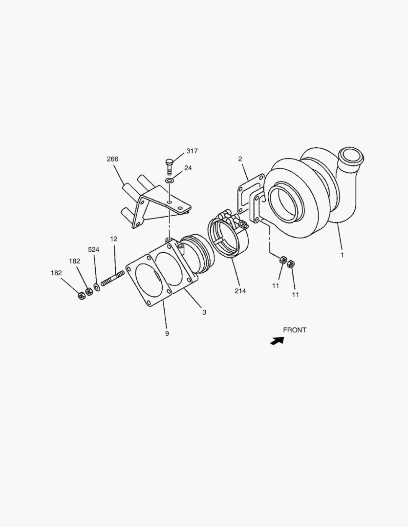036 TURBO CHARGER & OIL PIPE