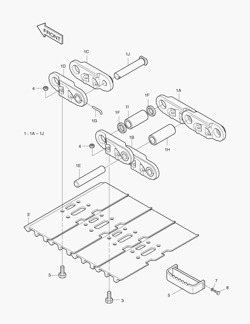 БАШМАК ГУСЕНИЦЫ В СБОРЕ-700G