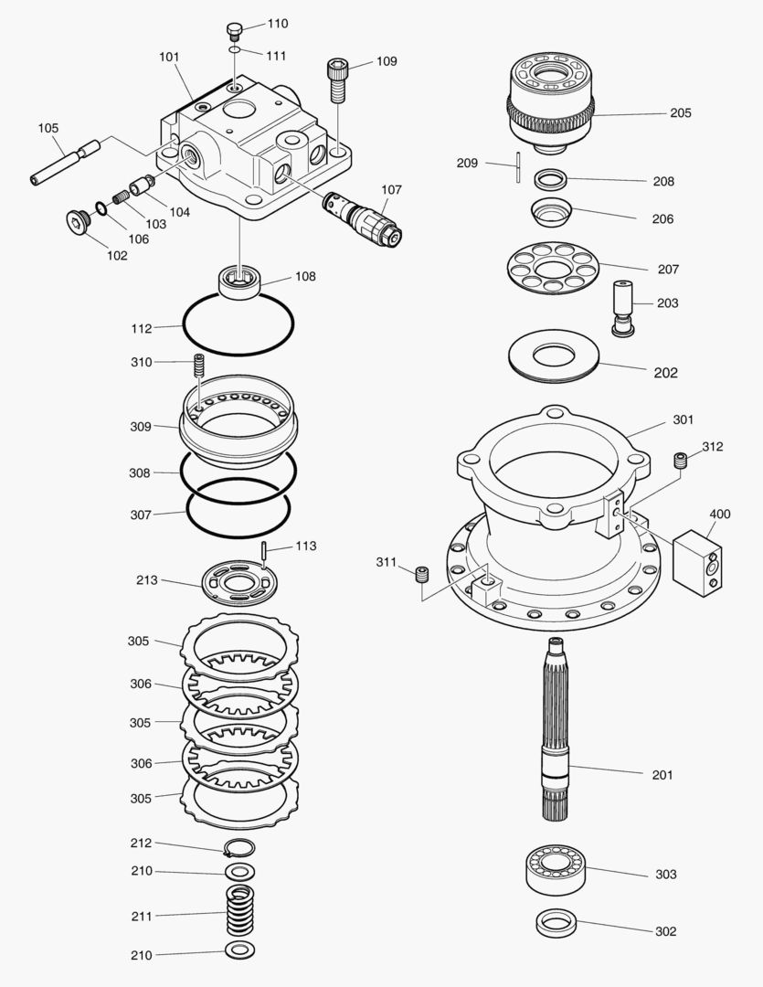 ГИДРОМОТОР ПОВОРОТА ПЛАТФОРМЫ