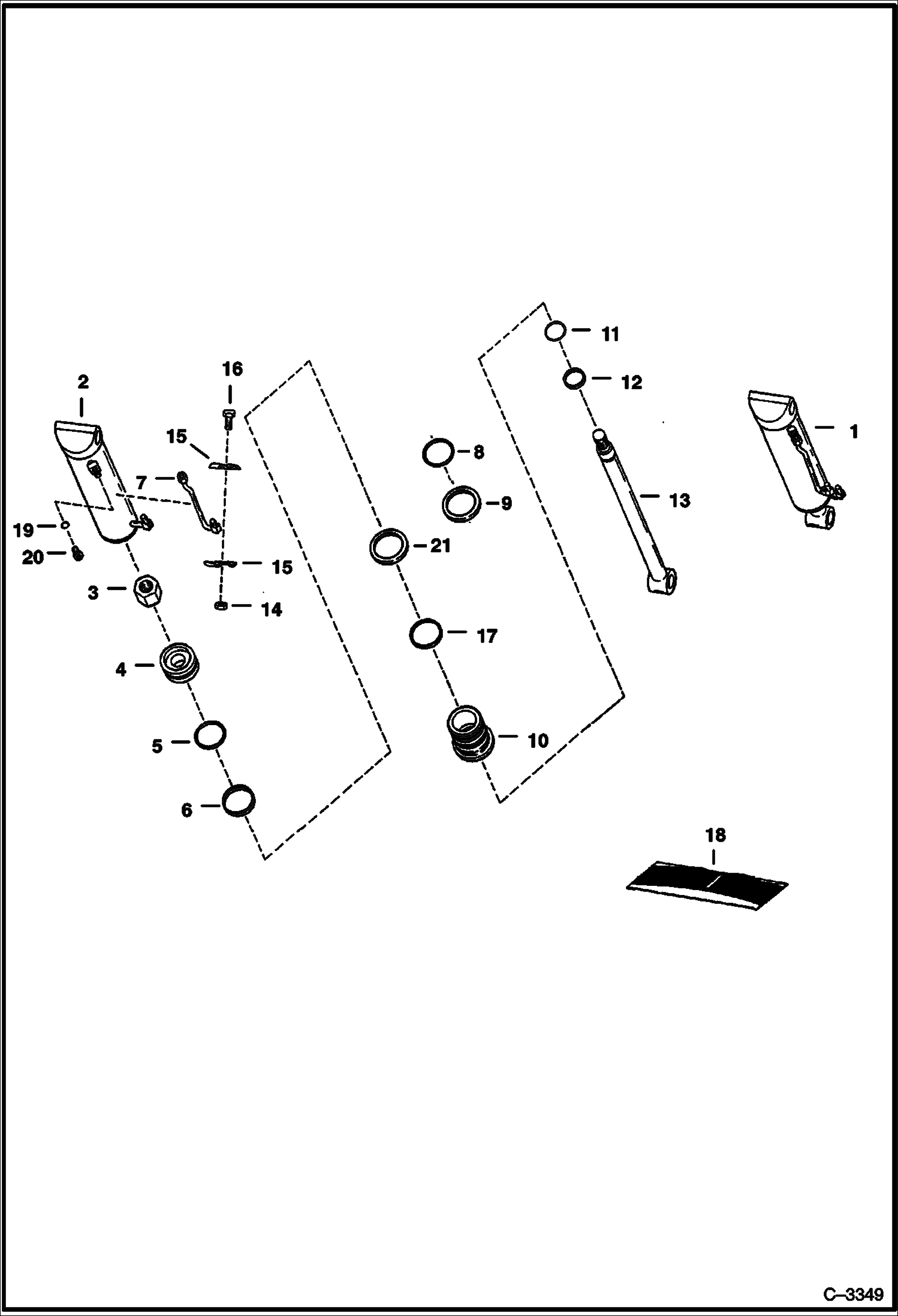 Схема ЦИЛИНДР НАКЛОНА