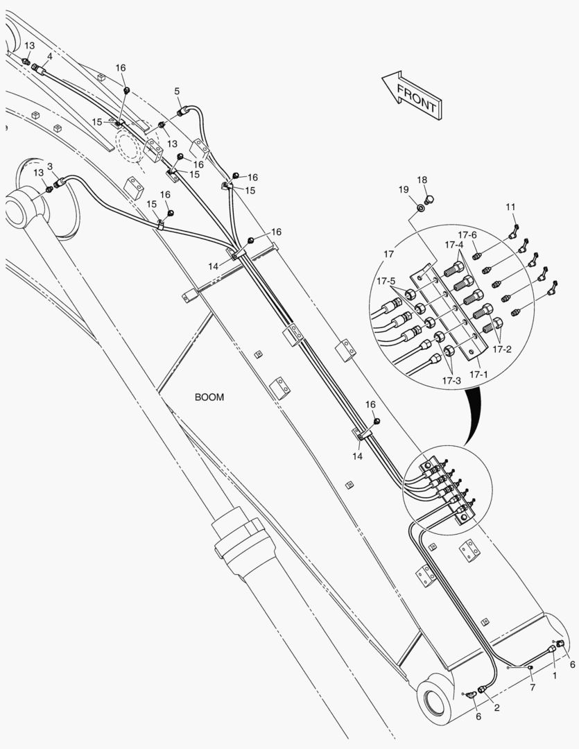 3142 LUBRICATION PIPING - BOOM 5.2m [5201~]