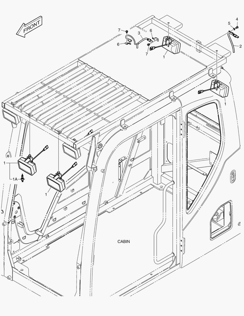 РАБОЧАЯ ФАРА - 6 ЛАМПЫ(КОЖУХ)