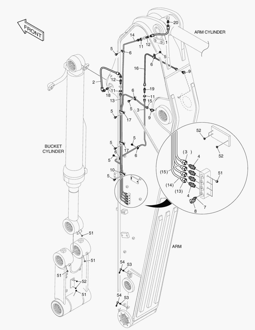 ТРУБОПРОВОД СМАЗОЧНОЙ СИСТЕМЫ - РУКОЯТЬ 3.35 м