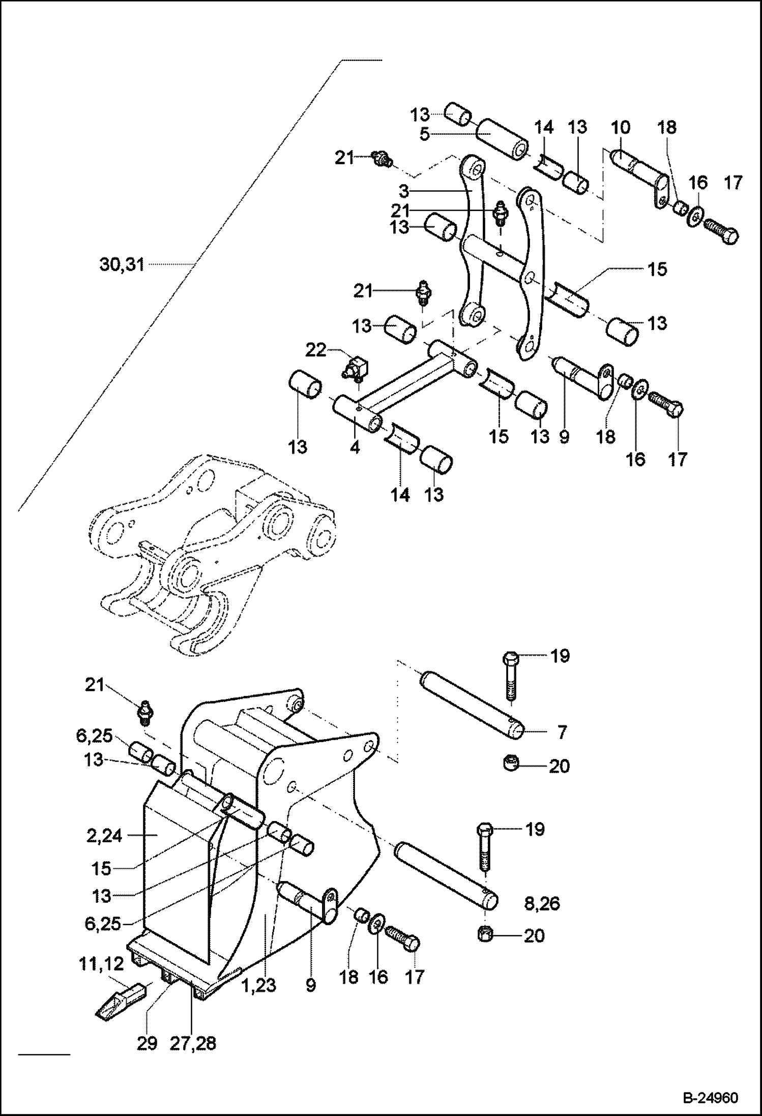 КОВШ (С СКРЕБКОМ) (442) (350, 450 ММ)