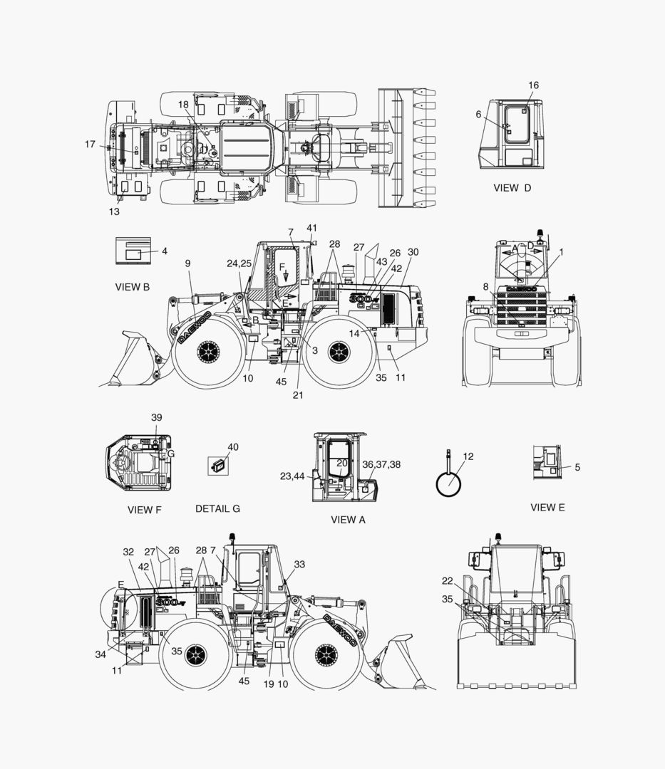 Схема 4130 NAME PLATE-ENGLISH