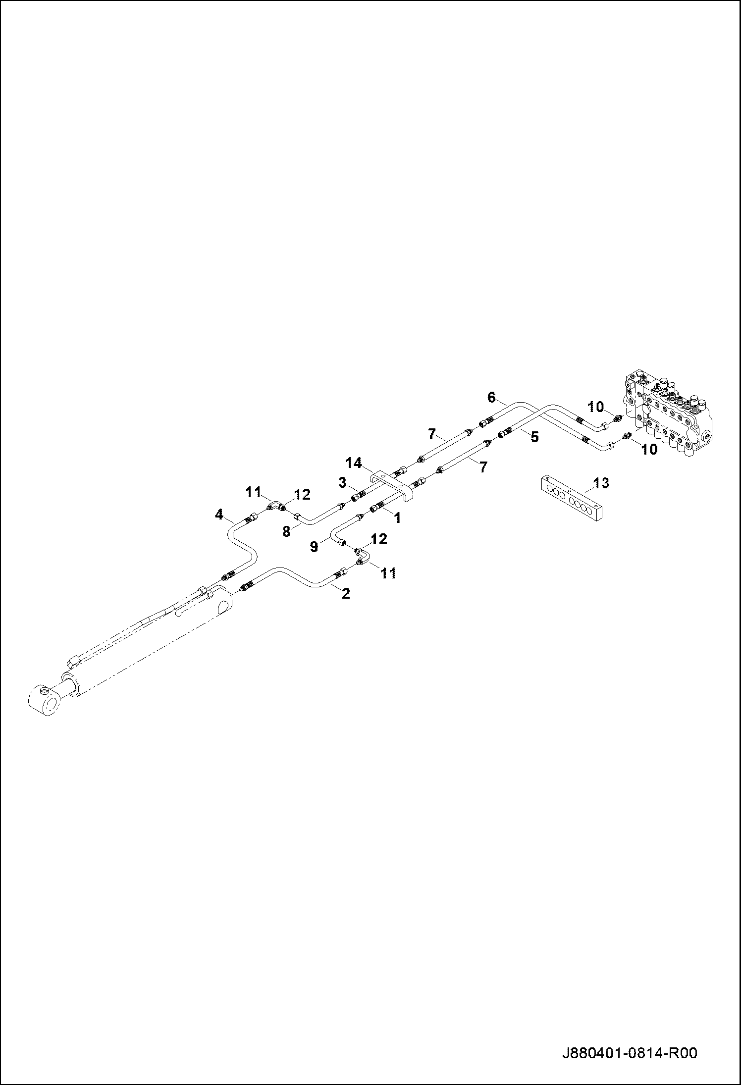 СХЕМА ЦИЛИНДРОВ КОВША - УВЕЛИЧЕННЫЙ