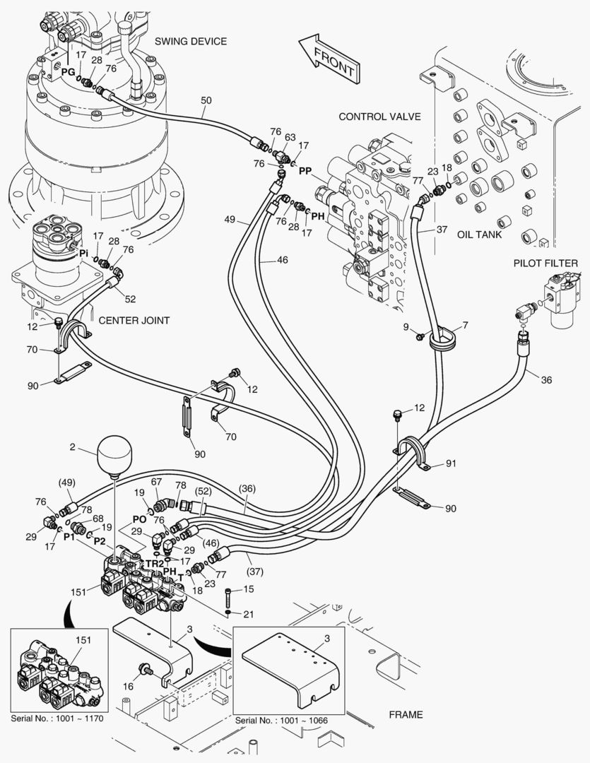 Схема ТРУБОПРОВОД СЕРВОУПРАВЛЕНИЯ(2)
