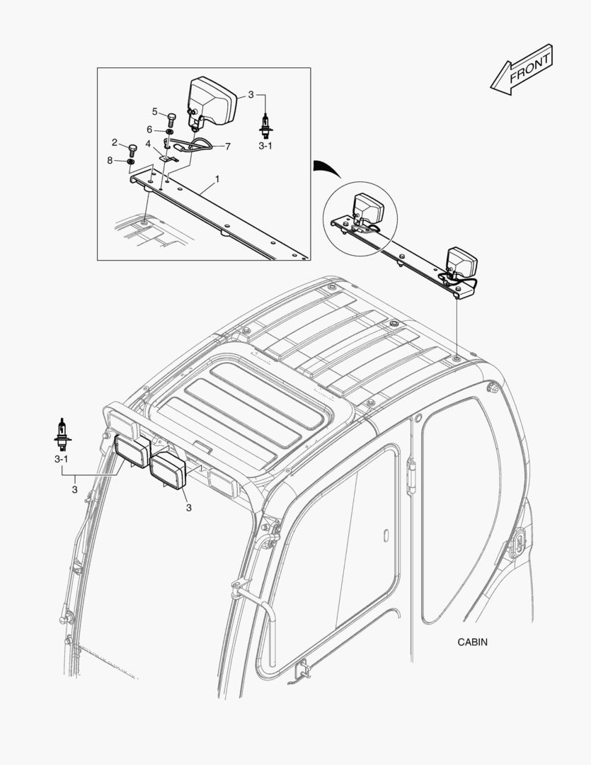 РАБОЧАЯ ФАРА - 6 ЛАМПЫ