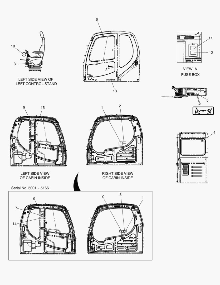 Спецтехника 5150 DECAL - CABIN(EXPORT) [5001~6954]