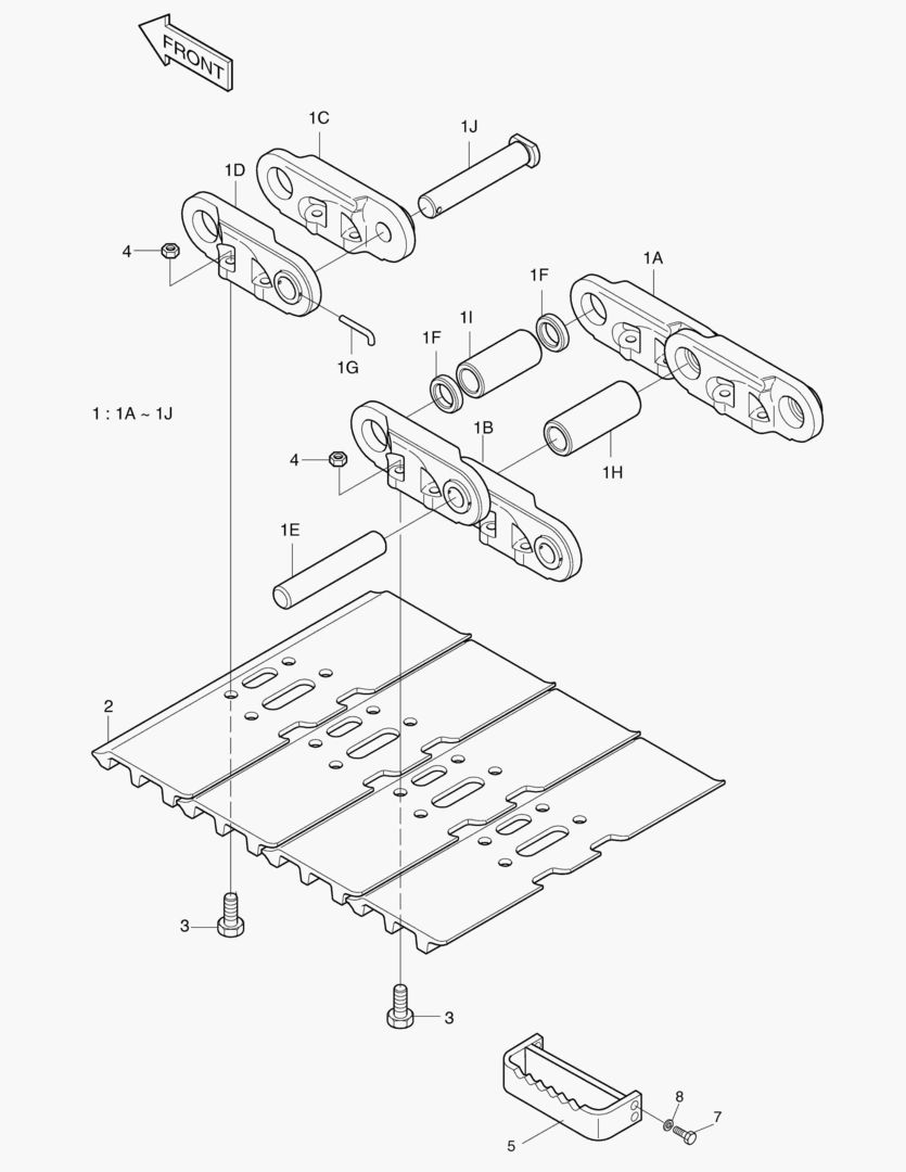 БАШМАК ГУСЕНИЦЫ В СБОРЕ-800G