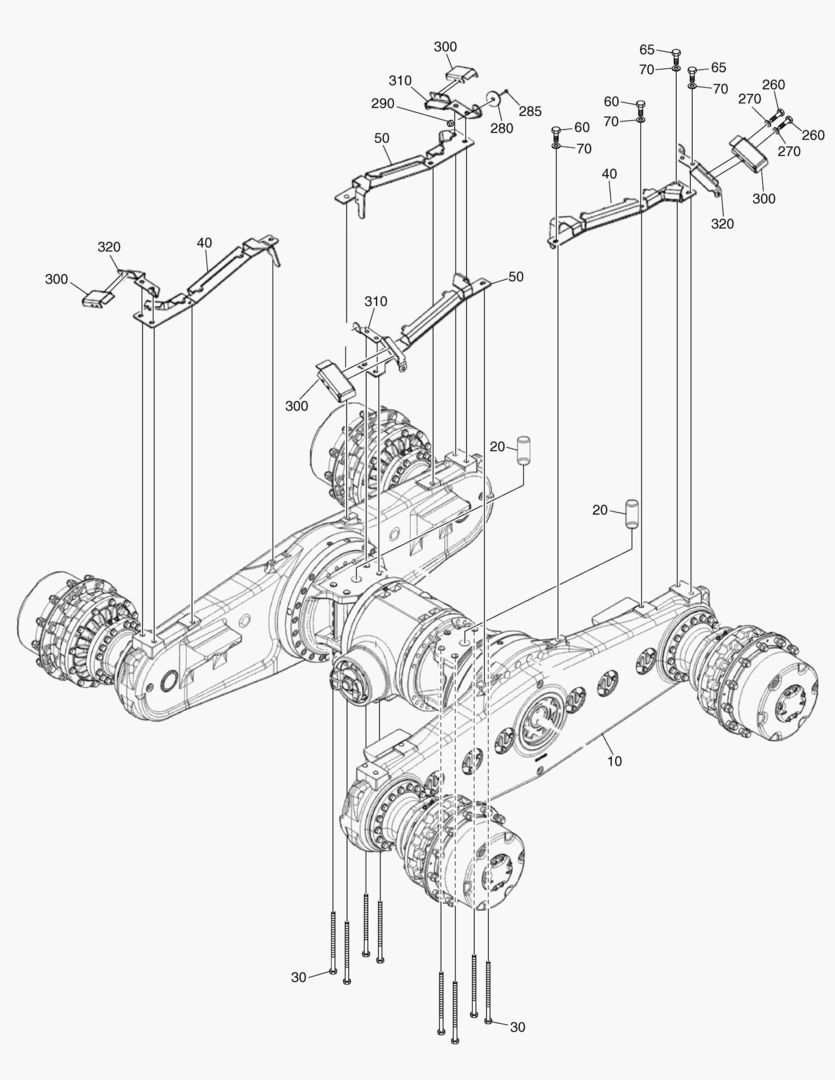 G090-50 REAR AXLE ASS`Y [~7X1020]