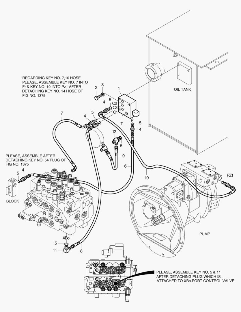 ТРУБОПРОВОД СЕРВОУПРАВЛЕНИЯ-ГИДРОМОЛОТ,DX22