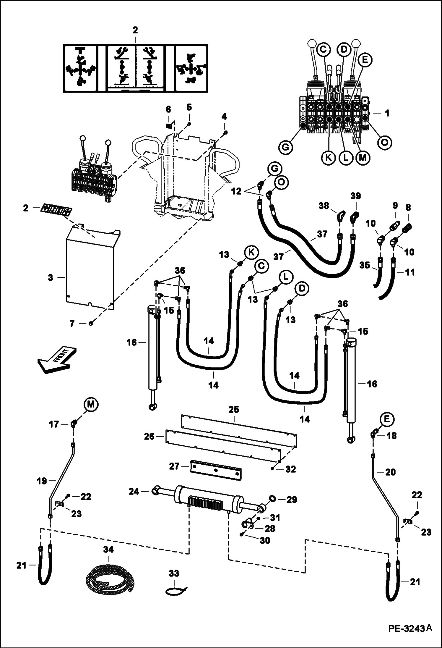 ЭКСКАВАТОР-ПОГРУЗЧИК (ГИДРАВЛИКА ОСНОВНОЙ РАМЫ) (С 8 СЕКЦИЯМИ) (709 A54M)