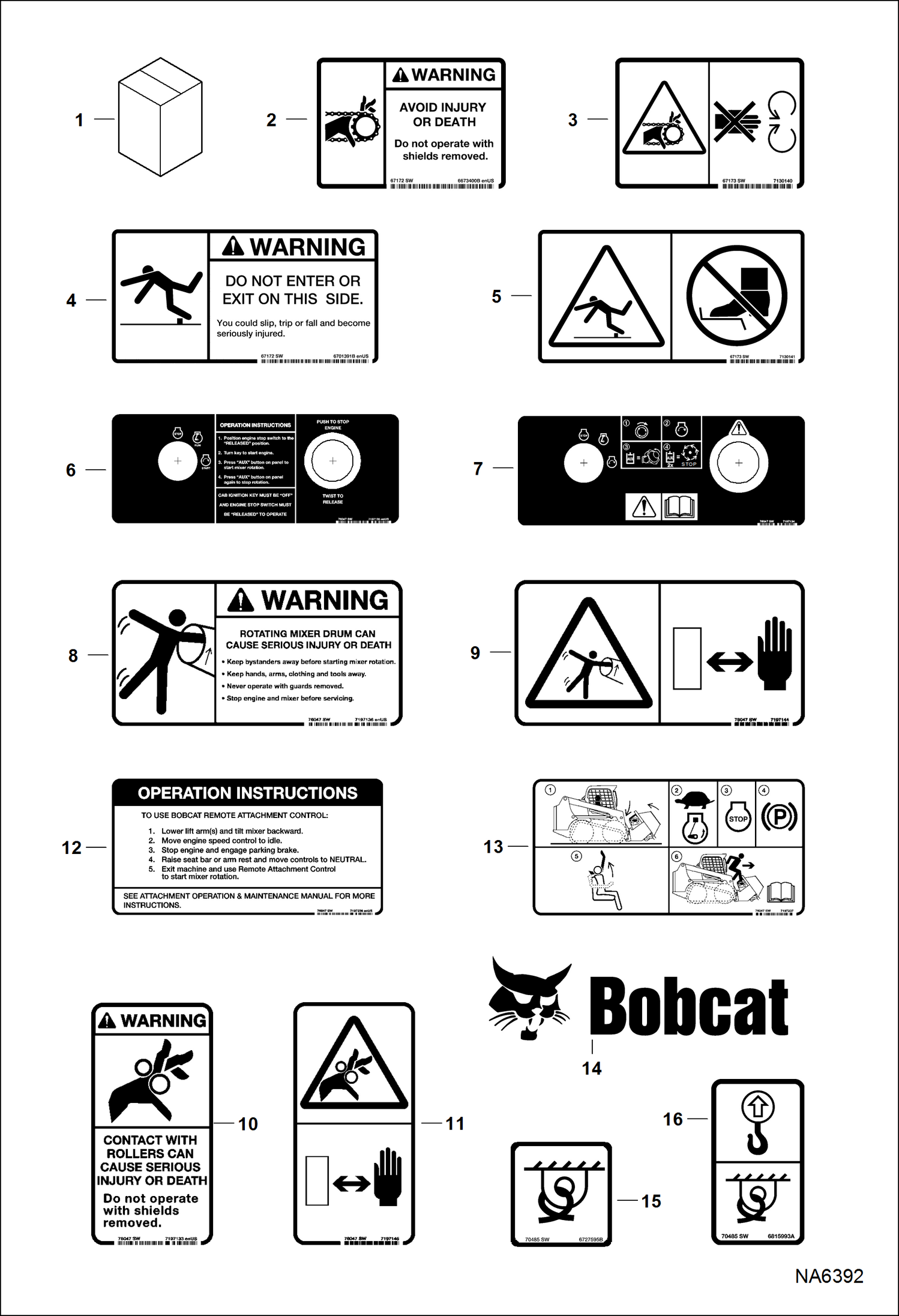 БЕТОНОМЕШАЛКА (ПРЕДУПРЕЖДАЮЩИЕ ТАБЛИЧКИ) (БЕЗ ТЕКСТА)