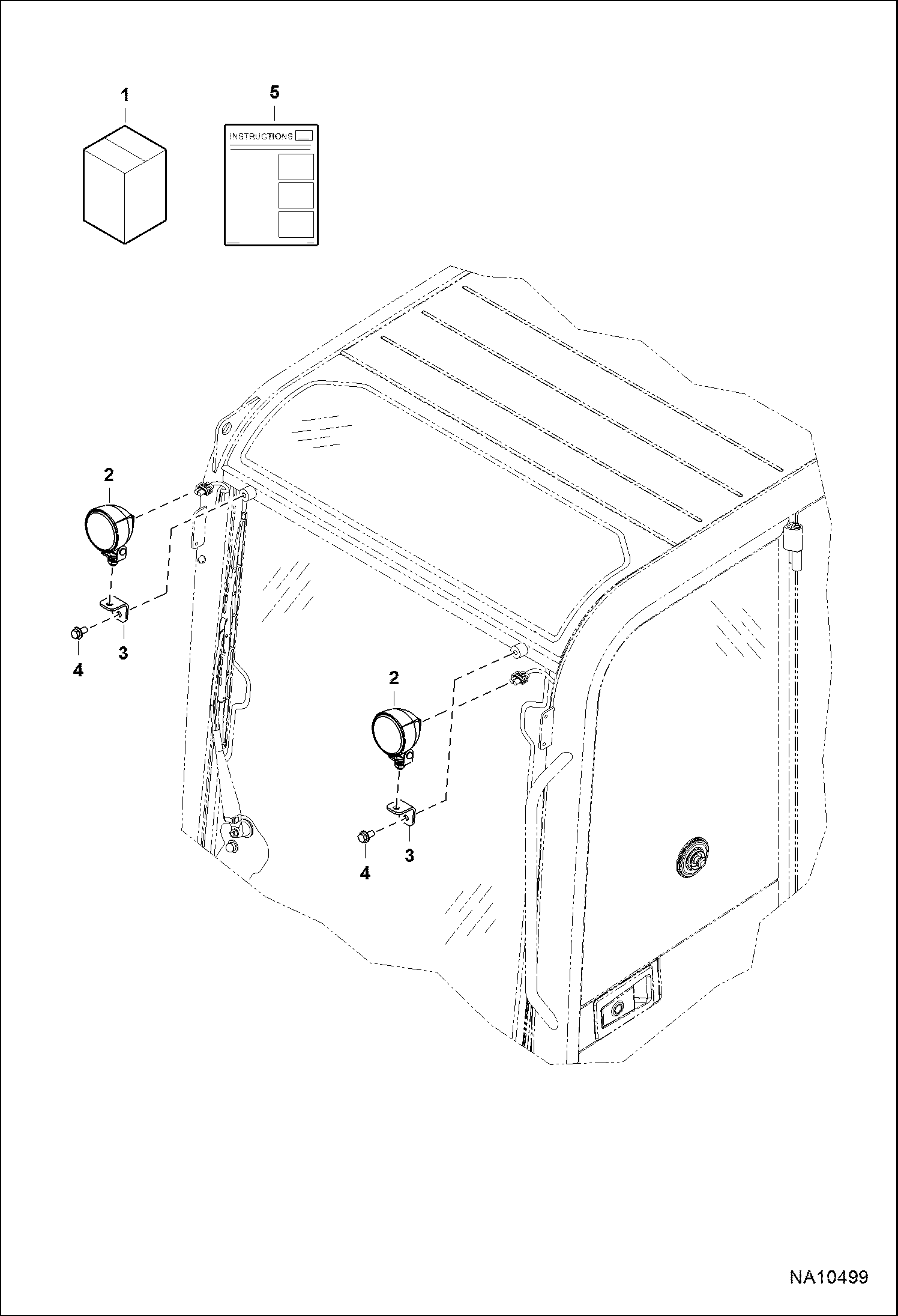 КОМПЛЕКТ ДЕТАЛЕЙ РАБОЧЕГО ОСВЕЩЕНИЯ