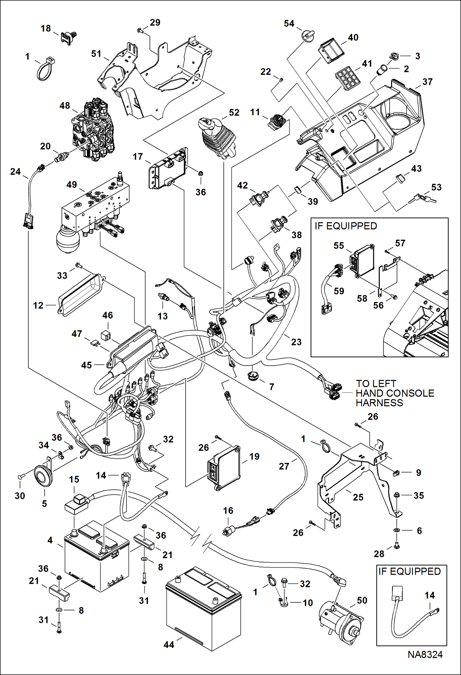 ЭЛЕКТРИЧЕСКИЕ УСТРОЙСТВА УПРАВЛЕНИЯ (ПРАВОСТОРОННЯЯ КОНСОЛЬ)