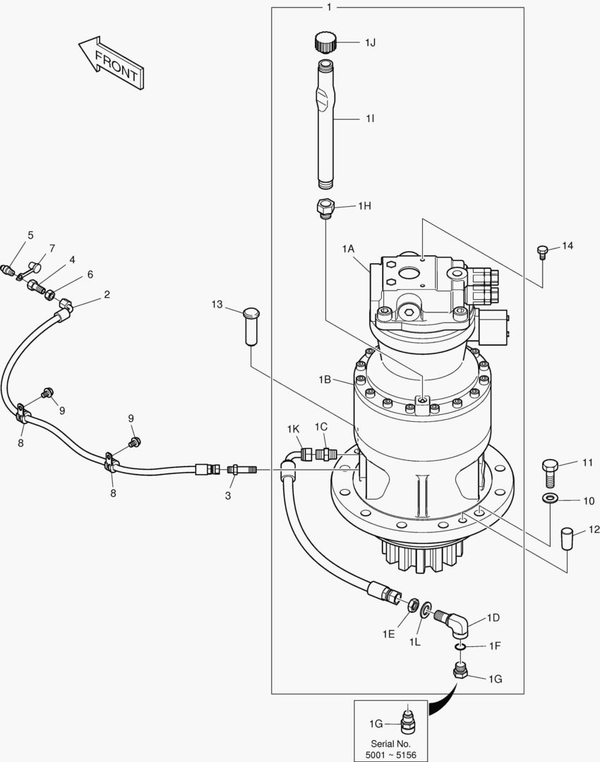 ГИДРОМОТОР ПОВОРОТА ПЛАТФОРМЫ