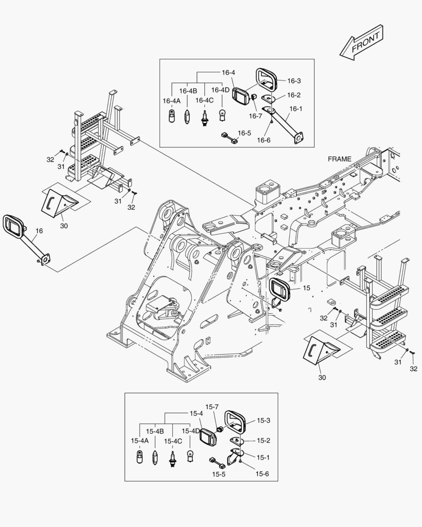 1460 FRONT LAMP & WHEEL CHOCK
