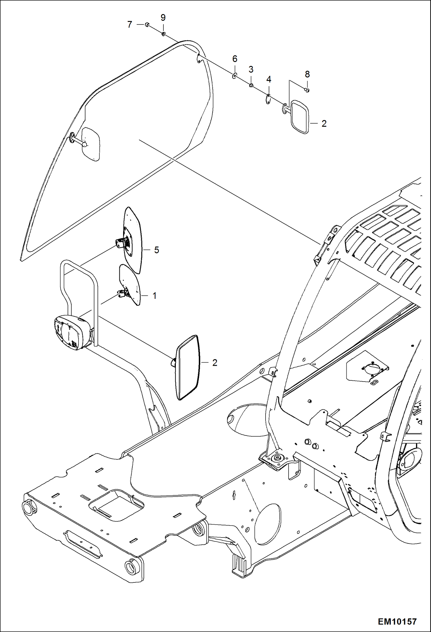 Схема ДВУСТОРОННЕЕ ЗЕРКАЛО (ПРАВОСТОРОННИЙ)