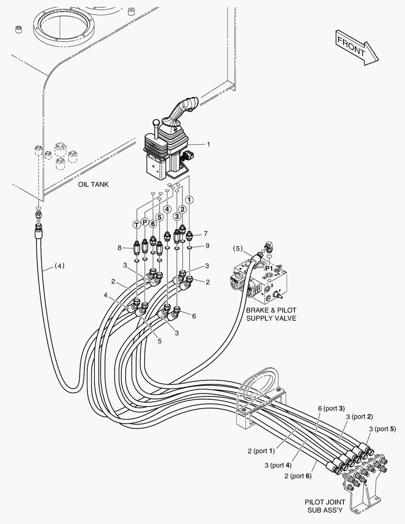ТРУБОПРОВОД СЕРВОУПРАВЛЕНИЯ - ДЖОЙСТИК