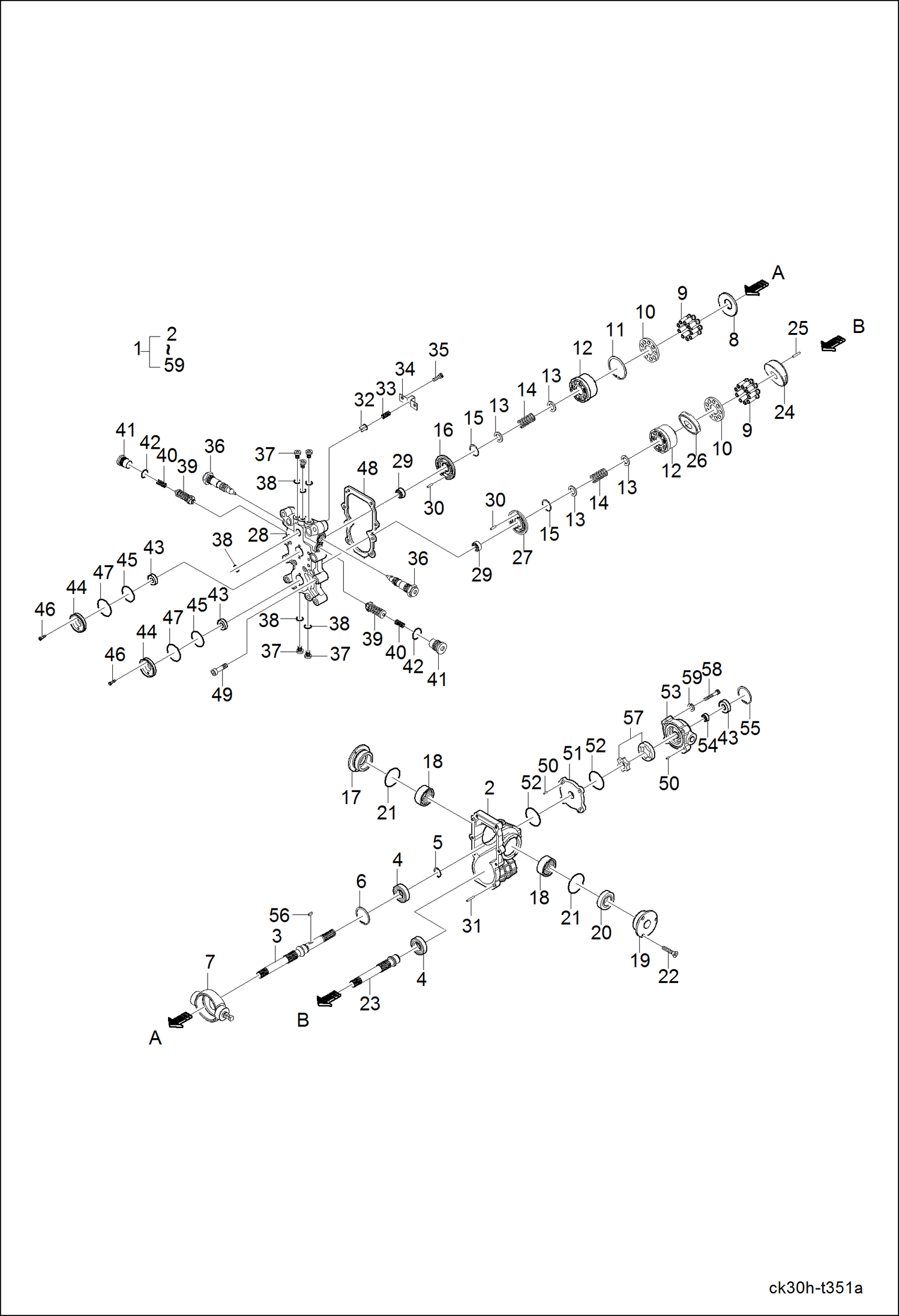 Схема ГИДРОСТАТИЧЕСКАЯ ТРАНСМИССИЯ