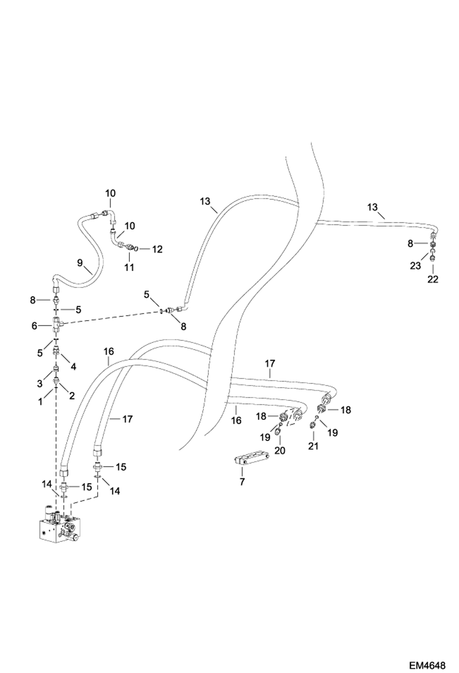 ГИДРОСИСТЕМА (БЫТРОЕ СОЕДИНЕНИЕ) (СЕРИЙНЫЙ НОМЕР AD8900101 - AD8900144)
