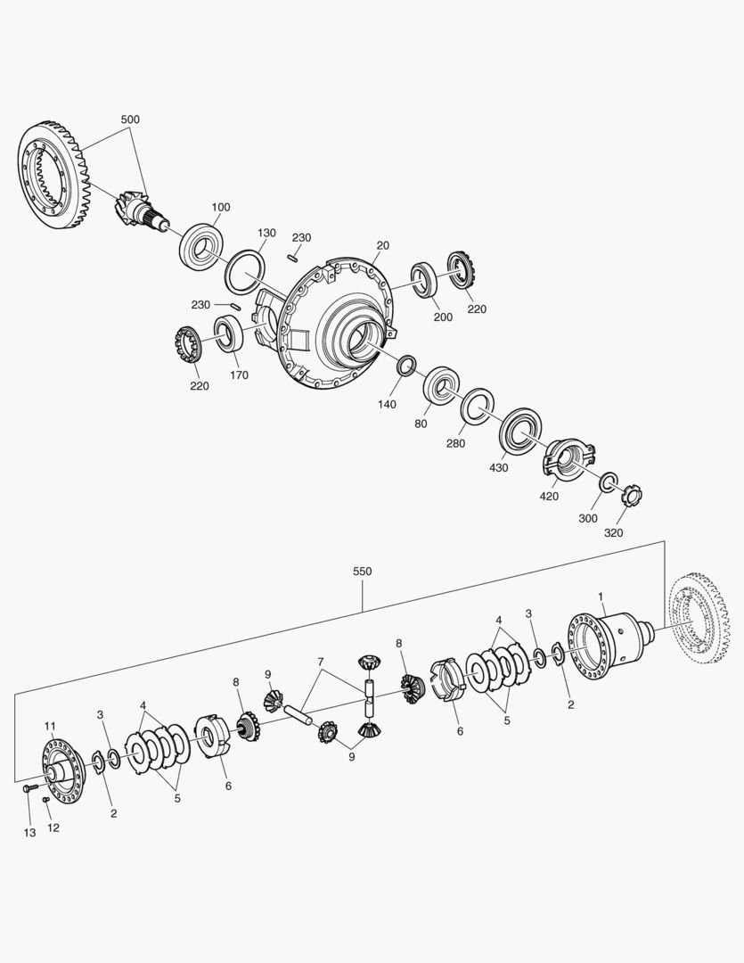 Спецтехника 3320 DIFFERENTIAL CARRIER-FRONT AXLE [3001~10381]