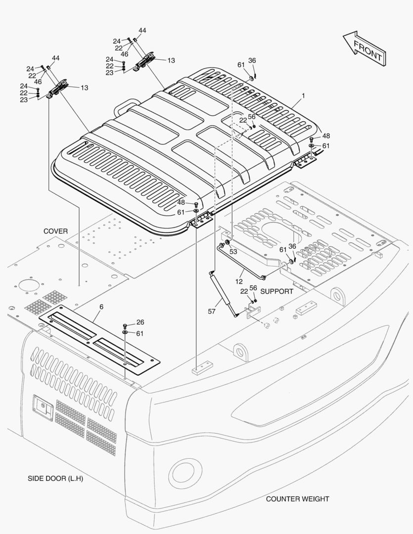 КРЫШКА ДВИГАТЕЛЯ