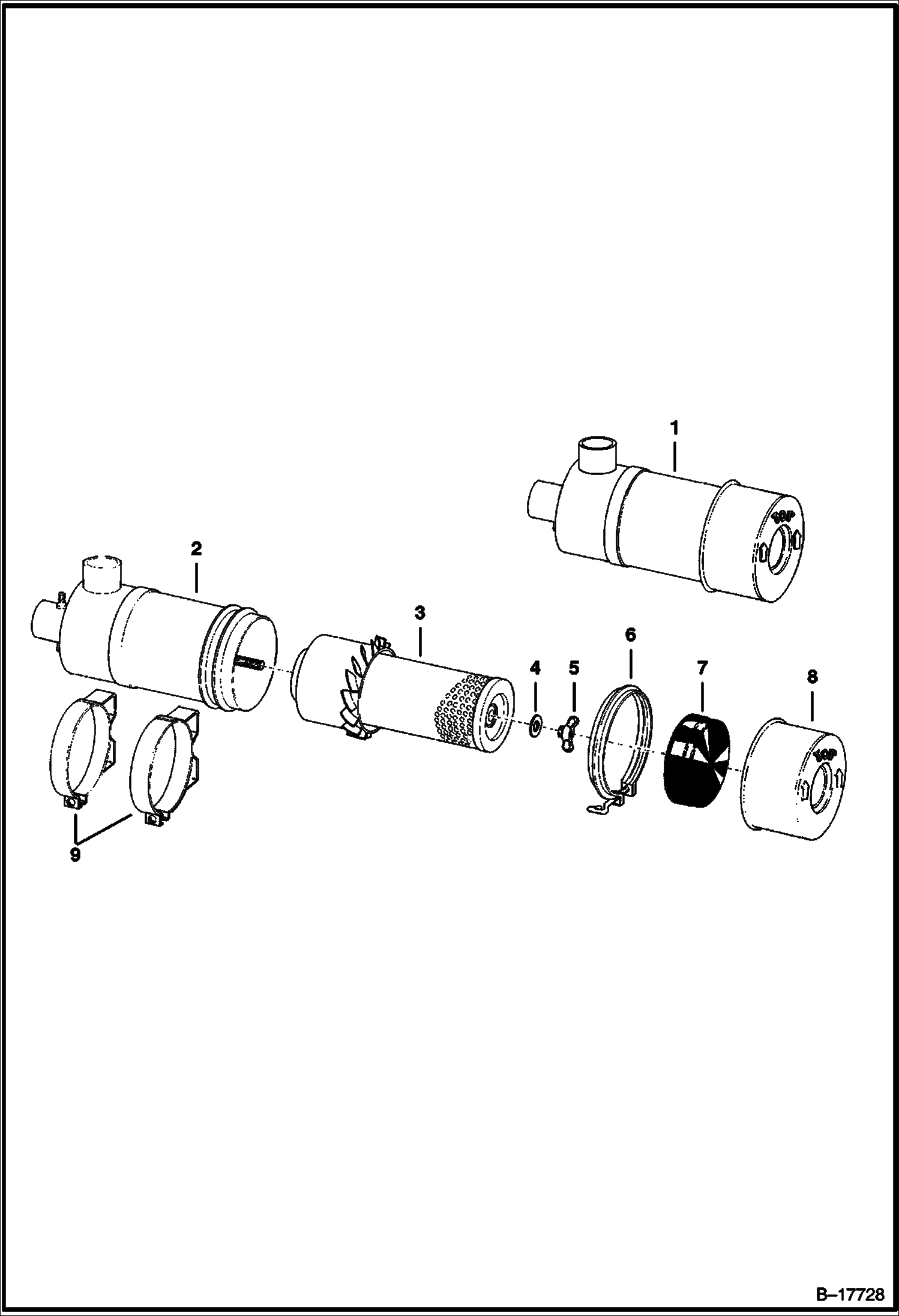 Схема ВОЗДУХООЧИСТИТЕЛЬ ДВИГАТЕЛЯ